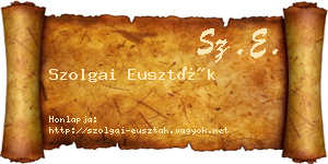 Szolgai Euszták névjegykártya
